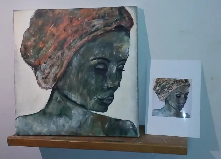 Portret in acrylverf